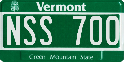 VT license plate NSS700