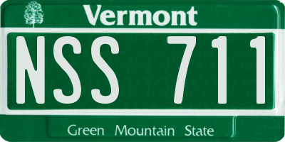 VT license plate NSS711