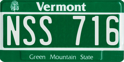 VT license plate NSS716