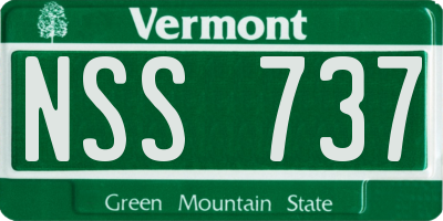 VT license plate NSS737