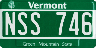VT license plate NSS746