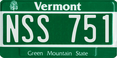 VT license plate NSS751