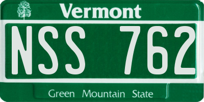 VT license plate NSS762