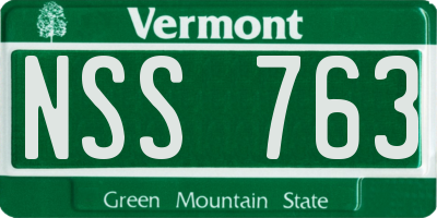 VT license plate NSS763