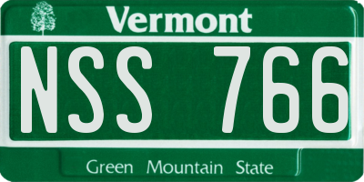 VT license plate NSS766