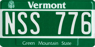 VT license plate NSS776