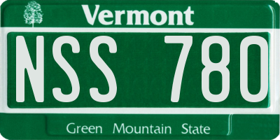 VT license plate NSS780