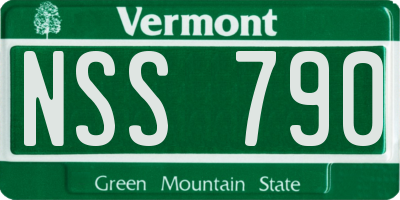 VT license plate NSS790