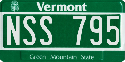 VT license plate NSS795