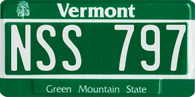 VT license plate NSS797