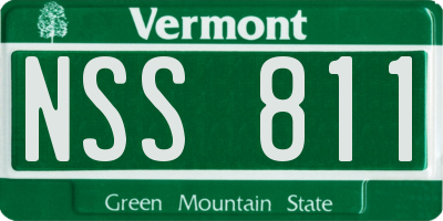 VT license plate NSS811
