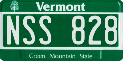 VT license plate NSS828