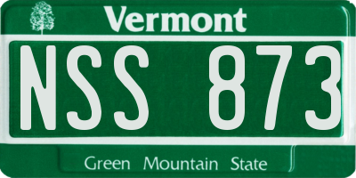VT license plate NSS873