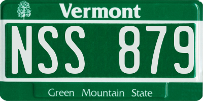 VT license plate NSS879