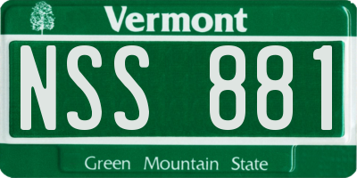 VT license plate NSS881