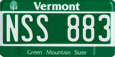 VT license plate NSS883