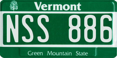 VT license plate NSS886