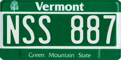 VT license plate NSS887