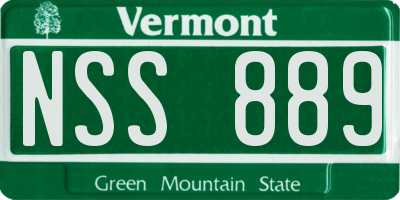 VT license plate NSS889