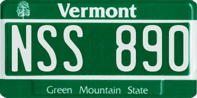 VT license plate NSS890