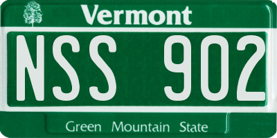VT license plate NSS902