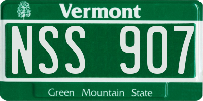 VT license plate NSS907
