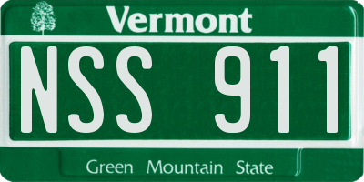 VT license plate NSS911