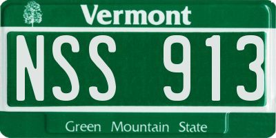 VT license plate NSS913