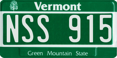 VT license plate NSS915