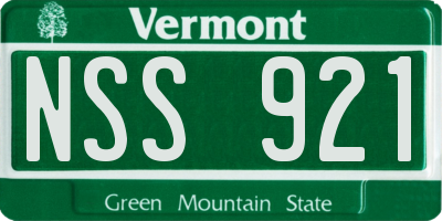 VT license plate NSS921
