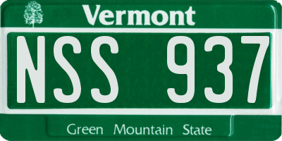 VT license plate NSS937