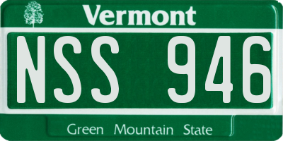 VT license plate NSS946