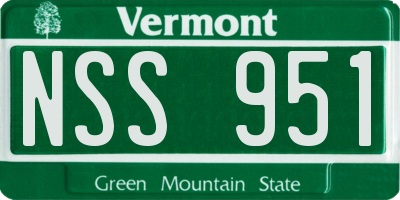 VT license plate NSS951