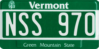 VT license plate NSS970