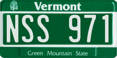 VT license plate NSS971
