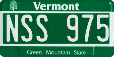 VT license plate NSS975