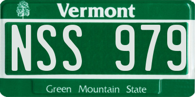 VT license plate NSS979