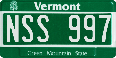 VT license plate NSS997