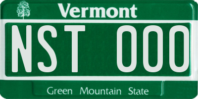 VT license plate NST000