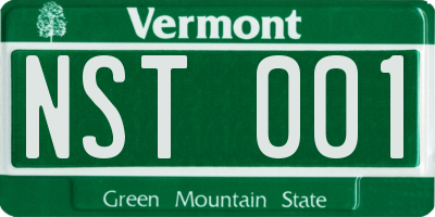 VT license plate NST001