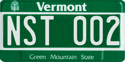 VT license plate NST002