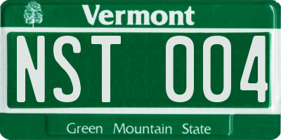 VT license plate NST004