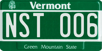 VT license plate NST006