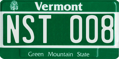VT license plate NST008