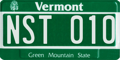 VT license plate NST010