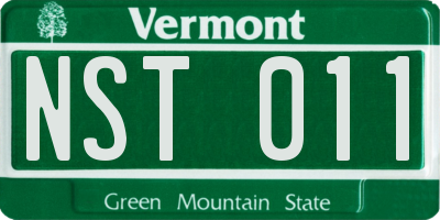 VT license plate NST011