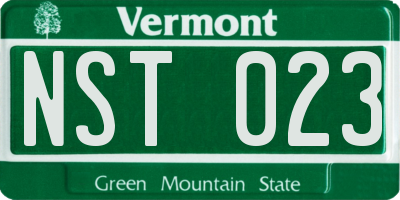 VT license plate NST023