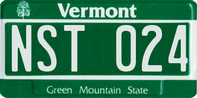 VT license plate NST024