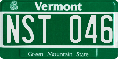VT license plate NST046