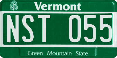 VT license plate NST055